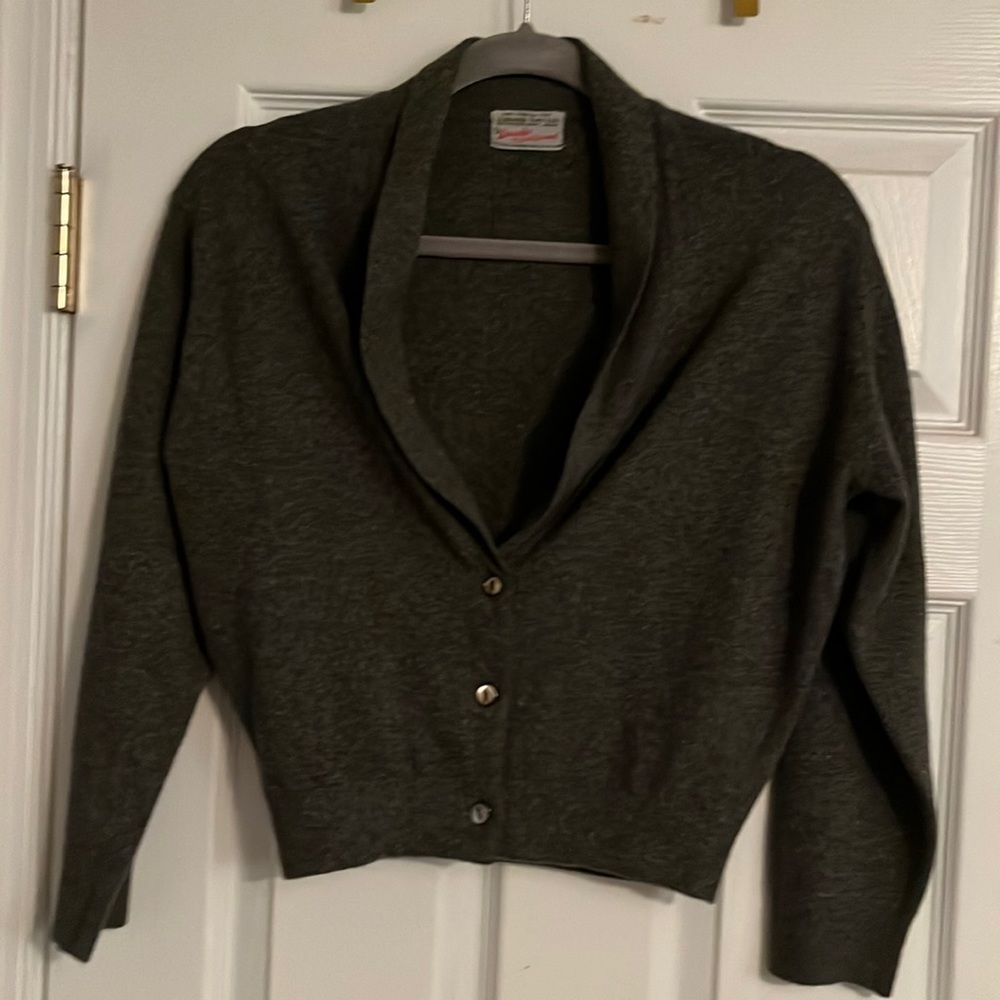 vintage CASHMERE Shaw color cardigan
